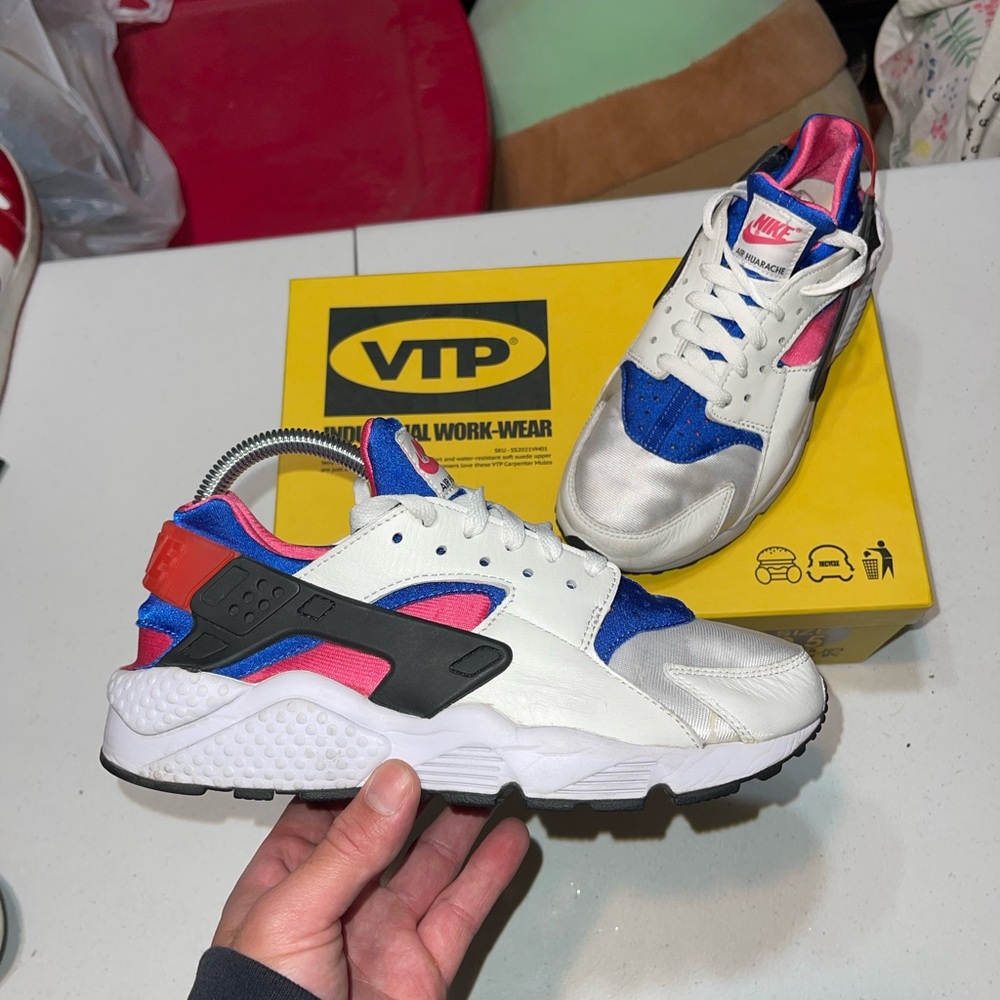 Nike Air Huarache QS Game Royal Dynamic Pink 2018 '91 OG AH8049-100 size 7